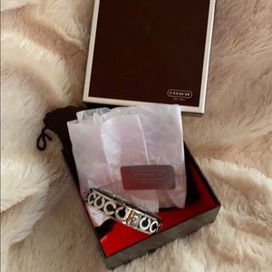 Coach sterling silver bangle